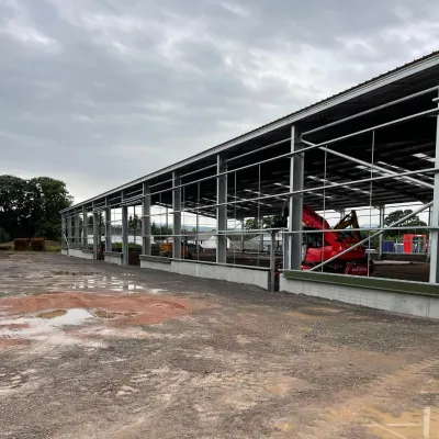 Steel frame of industrial unit